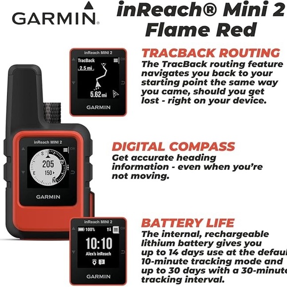 Garmin inReach Mini 2 Satellite Communicator Bundle EUC - Picture 6 of 9